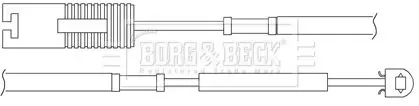 Handler.Part Warning contact, brake pad wear BORG & BECK BWL3073 2