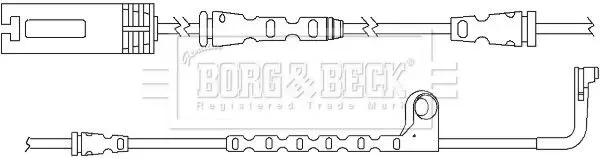 Handler.Part Warning contact, brake pad wear BORG & BECK BWL3122 2