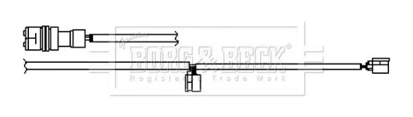 Handler.Part Warning contact, brake pad wear BORG & BECK BWL3127 3