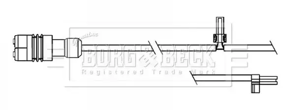 Handler.Part Warning contact, brake pad wear BORG & BECK BWL3132 3