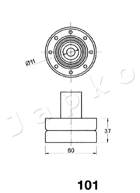 Handler.Part Tensioner, timing belt JAPKO 45101 2