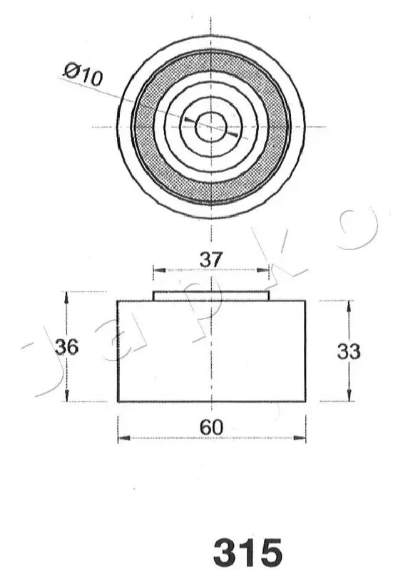 Handler.Part Tensioner, timing belt JAPKO 45315 2