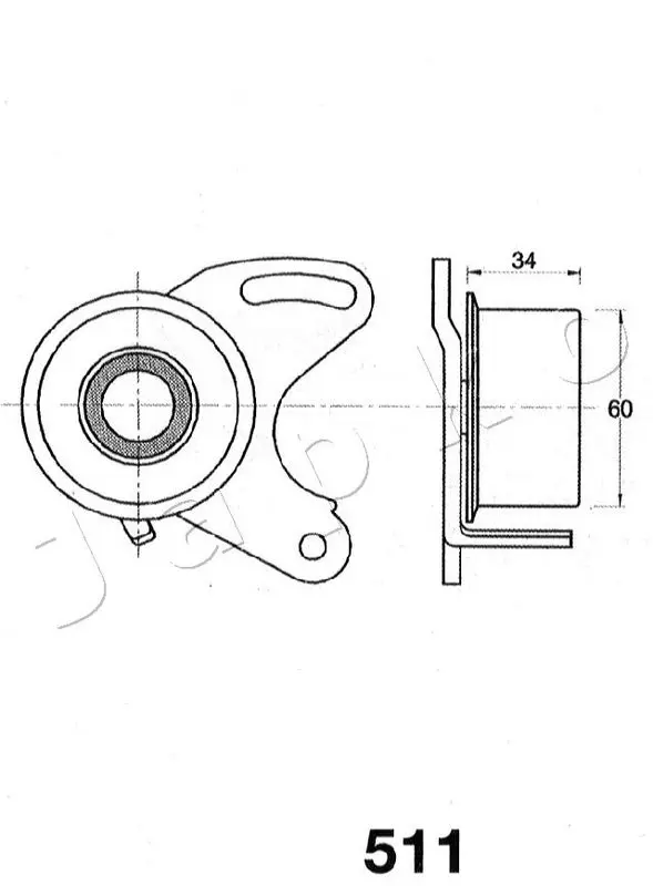 Handler.Part Tensioner, timing belt JAPKO 45511 2