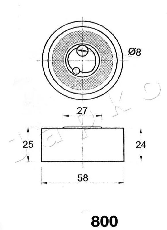 Handler.Part Tensioner, timing belt JAPKO 45800 2