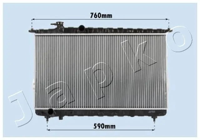 Handler.Part Radiator, engine cooling JAPKO RDA283095 1