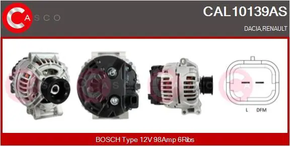 Handler.Part Alternator CASCO CAL10139AS 1