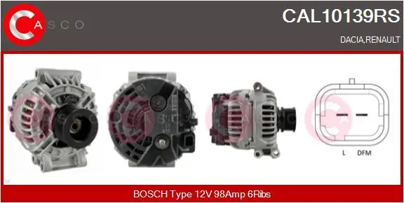 Handler.Part Alternator CASCO CAL10139RS 1