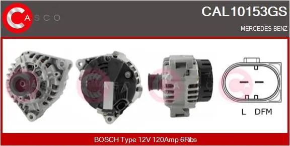 Handler.Part Alternator CASCO CAL10153GS 1