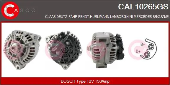 Handler.Part Alternator CASCO CAL10265GS 1