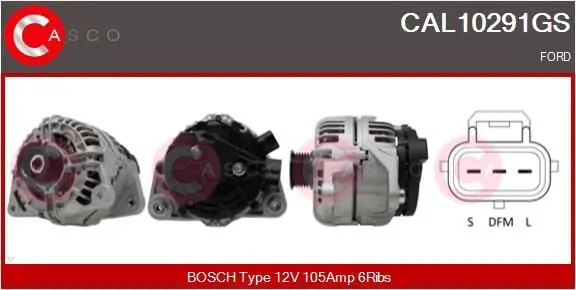 Handler.Part Alternator CASCO CAL10291GS 1