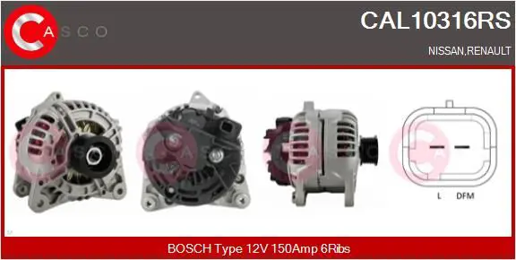 Handler.Part Alternator CASCO CAL10316RS 1