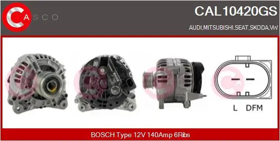 Handler.Part Alternator CASCO CAL10420GS 1