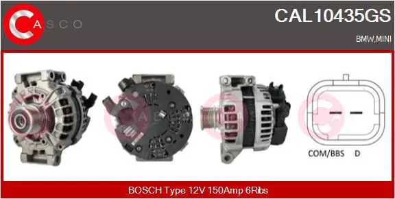 Handler.Part Alternator CASCO CAL10435GS 1