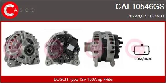 Handler.Part Alternator CASCO CAL10546GS 1