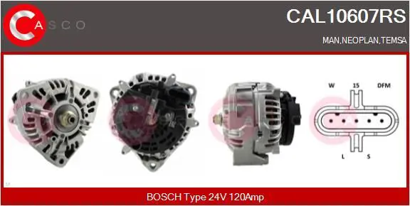 Handler.Part Alternator CASCO CAL10607RS 1