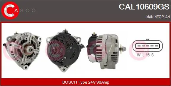 Handler.Part Alternator CASCO CAL10609GS 1