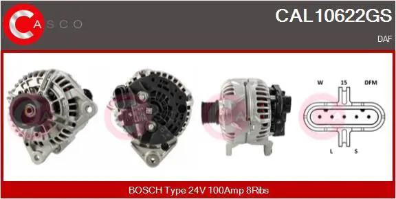 Handler.Part Alternator CASCO CAL10622GS 1