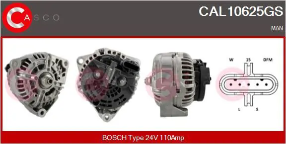 Handler.Part Alternator CASCO CAL10625GS 1