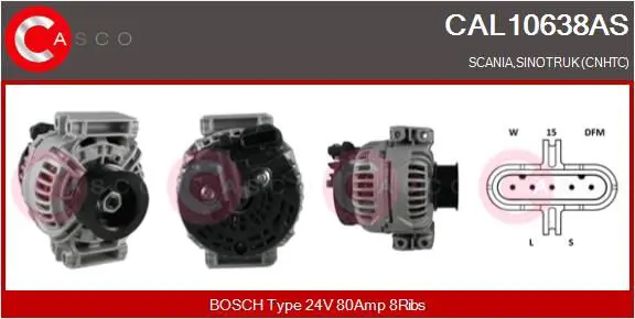 Handler.Part Alternator CASCO CAL10638AS 1