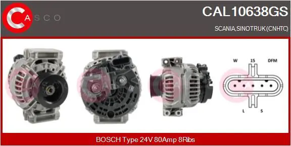 Handler.Part Alternator CASCO CAL10638GS 1