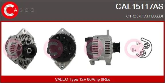 Handler.Part Alternator CASCO CAL15117AS 1