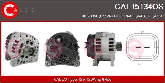 Handler.Part Alternator CASCO CAL15134OS 1