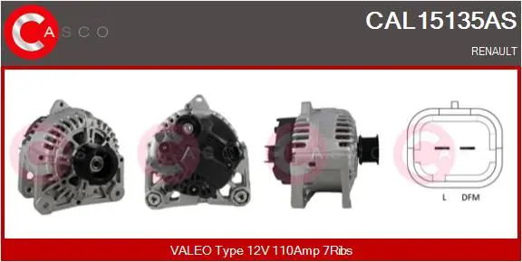 Handler.Part Alternator CASCO CAL15135AS 1