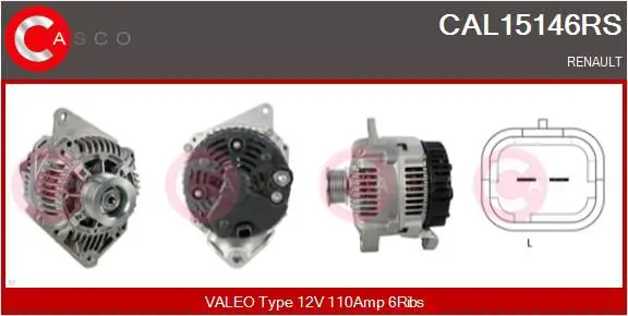 Handler.Part Alternator CASCO CAL15146RS 1