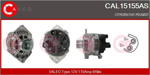 Handler.Part Alternator CASCO CAL15155AS 1