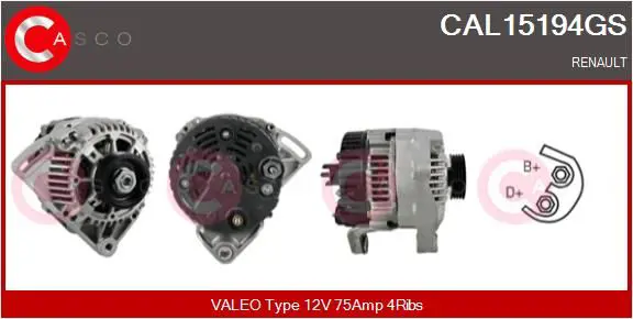 Handler.Part Alternator CASCO CAL15194GS 1