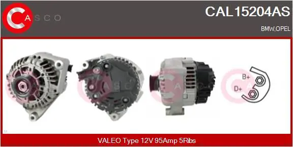 Handler.Part Alternator CASCO CAL15204AS 1