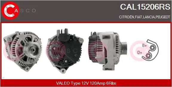 Handler.Part Alternator CASCO CAL15206RS 1