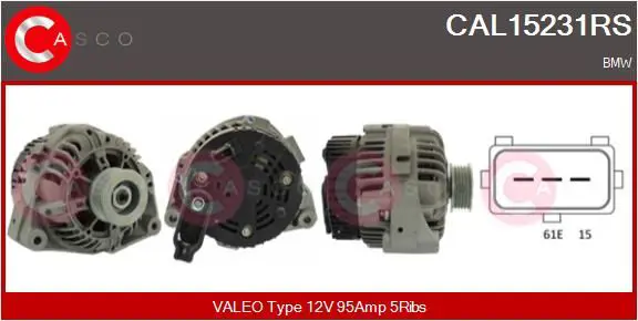 Handler.Part Alternator CASCO CAL15231RS 1