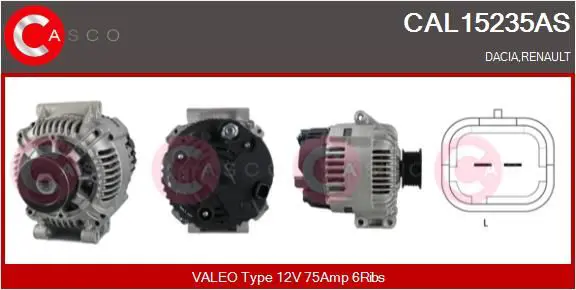 Handler.Part Alternator CASCO CAL15235AS 1