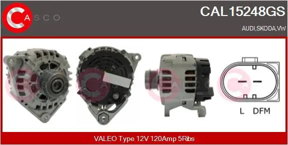 Handler.Part Alternator CASCO CAL15248GS 1