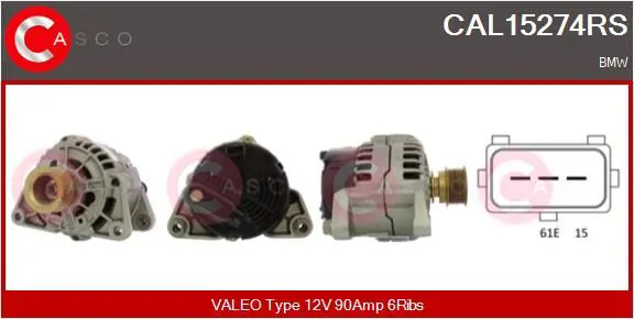 Handler.Part Alternator CASCO CAL15274RS 1