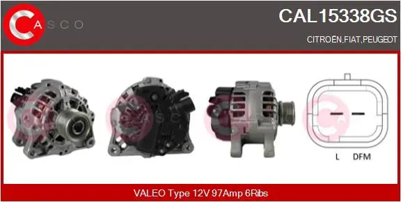 Handler.Part Alternator CASCO CAL15338GS 1