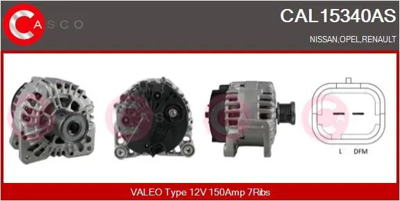 Handler.Part Alternator CASCO CAL15340AS 1