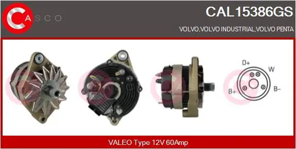 Handler.Part Alternator CASCO CAL15386GS 1