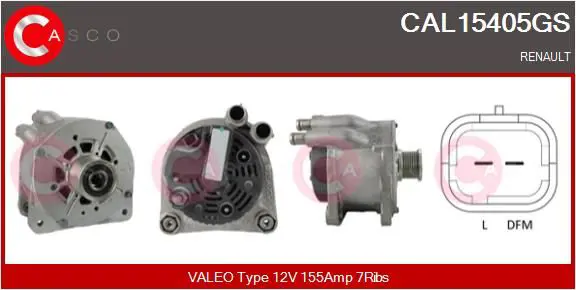 Handler.Part Alternator CASCO CAL15405GS 1