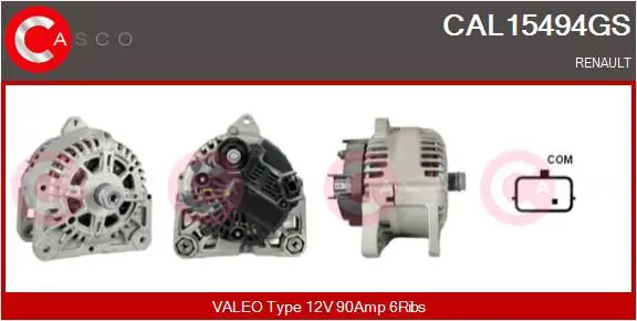 Handler.Part Alternator CASCO CAL15494GS 1