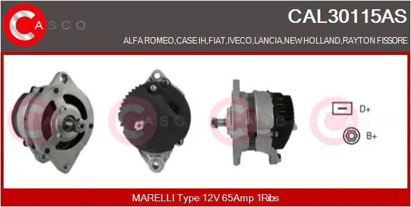 Handler.Part Alternator CASCO CAL30115AS 1