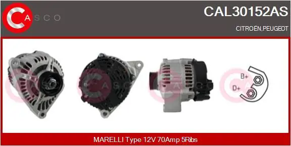 Handler.Part Alternator CASCO CAL30152AS 1