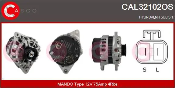 Handler.Part Alternator CASCO CAL32102OS 1