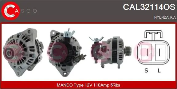 Handler.Part Alternator CASCO CAL32114OS 1