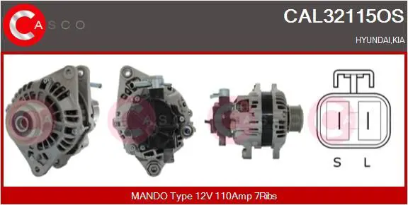 Handler.Part Alternator CASCO CAL32115OS 1