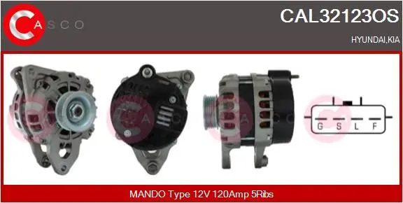 Handler.Part Alternator CASCO CAL32123OS 1