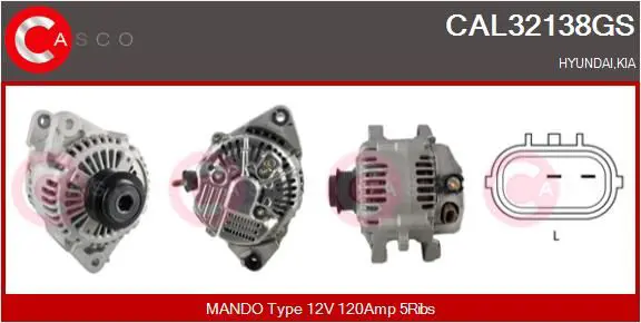 Handler.Part Alternator CASCO CAL32138GS 1