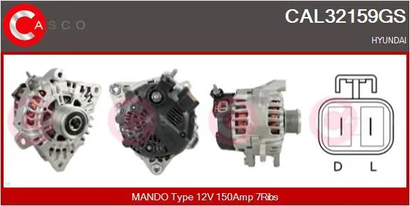 Handler.Part Alternator CASCO CAL32159GS 1