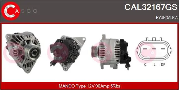 Handler.Part Alternator CASCO CAL32167GS 1